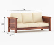 Emma Solid Sheesham Wood Sofa Set