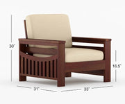 Zoko Solid Sheesham Wood Sofa Set