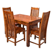Solid Wooden Four Seater Dining Table and Chair