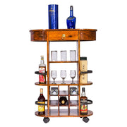 Solid Sheesham Wood Bar Trolley