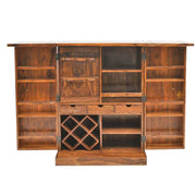Diamond Design Solid Sheesham Wood Home Bar Cabinet