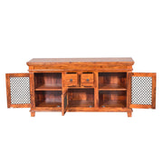 Solid Wood Jali Sideboard Cabinet