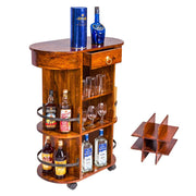 Solid Sheesham Wood Bar Trolley