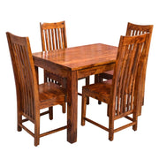 Solid Wooden Four Seater Dining Table and Chair