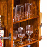 Solid Sheesham Wood Bar Trolley