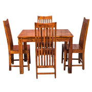 Solid Wooden Four Seater Dining Table and Chair