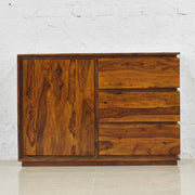 Solid Wooden Clovis Cabinet With Drawers