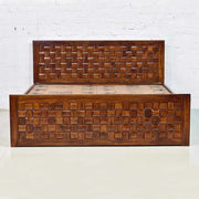 Niwar Patti Solid Sheesham Wood Storage Bed
