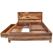 Heritage Line Solid Sheesham Wood Storage Bed