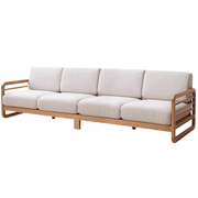 Zokai L Shape Solid Wood Sofa Set Premium Pine Finish
