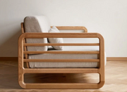 Zokai L Shape Solid Wood Sofa Set Premium Pine Finish