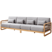 Zokai L Shape Solid Wood Sofa Set Premium Pine Finish