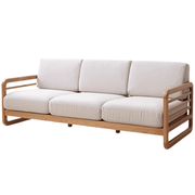 Zokai L Shape Solid Wood Sofa Set Premium Pine Finish