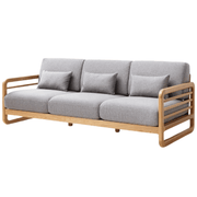 Zokai L Shape Solid Wood Sofa Set Premium Pine Finish