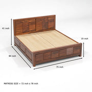 Brooklyn Sheesham Wood King Bed Natural Finish
