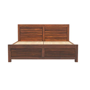 Hudson Sheesham Wood King Bed Honey Finish