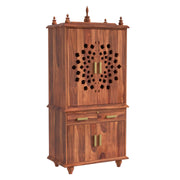 Solid Sheesham Wood Temple with 2 Drawers and 2 Door