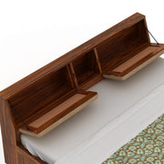 Arden Sheesham Wood King Bed Honey Oak Finish