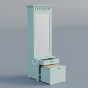 Rozwood Arts dressing unit with full-length mirror and sleek compact proportions for contemporary interiors