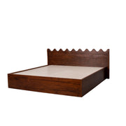 Veloura Solid Sheesham Wood Hydraulic Storage Bed