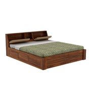 Arden Sheesham Wood King Bed Honey Oak Finish