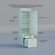 Rozwood Arts dressing unit with full-length mirror and sleek compact proportions for contemporary interiors