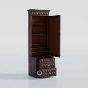 Rozwood Arts Sheesham Wood Dressing Cabinet with Mirror & Storage Drawers | Wooden Dressing Unit