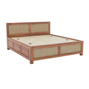 Orion Sheesham Wood King Bed Honey Finish