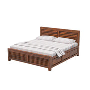 Hudson Sheesham Wood King Bed Honey Finish