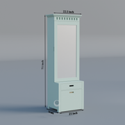 Rozwood Arts dressing unit with full-length mirror and sleek compact proportions for contemporary interiors