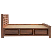 Elara Sheesham Wood King Bed Honey Oak Finish