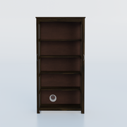 Rozwood Arts Sheesham Wood Display Cabinet with Glass Doors – 4 Shelf Storage Unit (Walnut)