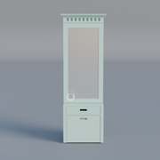 Rozwood Arts dressing unit with full-length mirror and sleek compact proportions for contemporary interiors