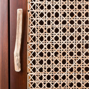 Brunelle Cane Solid Sheesham Wood Cabinet