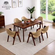 Premium Sheesham Wood Dining Table Set | 4 & 6 Seater Modern Dining Set | Rozwood Arts