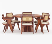 Chilton OrbitCraft Solid Wood 6-Seater Round Dining Set