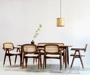 Chinchilla CrownCraft Solid Sheesham Wood 6-Seater Dining Set