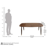 Chinchilla CrownCraft Solid Sheesham Wood 6-Seater Dining Set