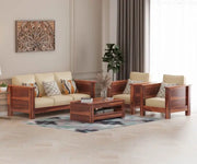 Emma Solid Sheesham Wood Sofa Set