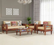 Nonii Solid Sheesham Wood Sofa Set
