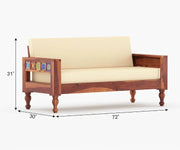 Nonii Solid Sheesham Wood Sofa Set