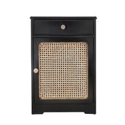 Orvessa Black Cane Solid Sheesham Wood Cabinet