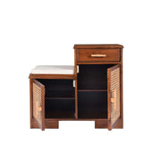 Norvella Cane Solid Sheesham Wood Cabinet