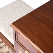 Norvella Cane Solid Sheesham Wood Cabinet