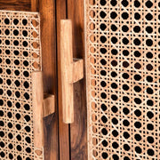 Norvella Cane Solid Sheesham Wood Cabinet
