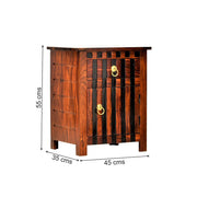 Carvel Solid Sheesham Wood Bedside Table