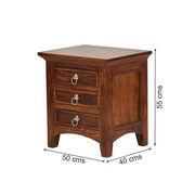 Crisco Solid Sheesham Wood Bedside Table