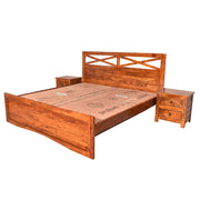 Krrish Classic Solid Sheesham Wood Bed (Non-Storage)