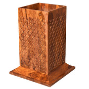 Solid Wood Brass Repousse 4 Seater Dining Table