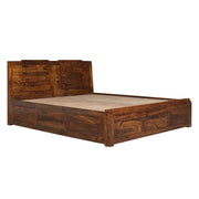 Neeson Classic Solid Sheesham Wood Storage Bed